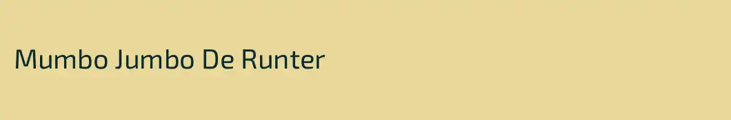 Mumbo Jumbo De Runter